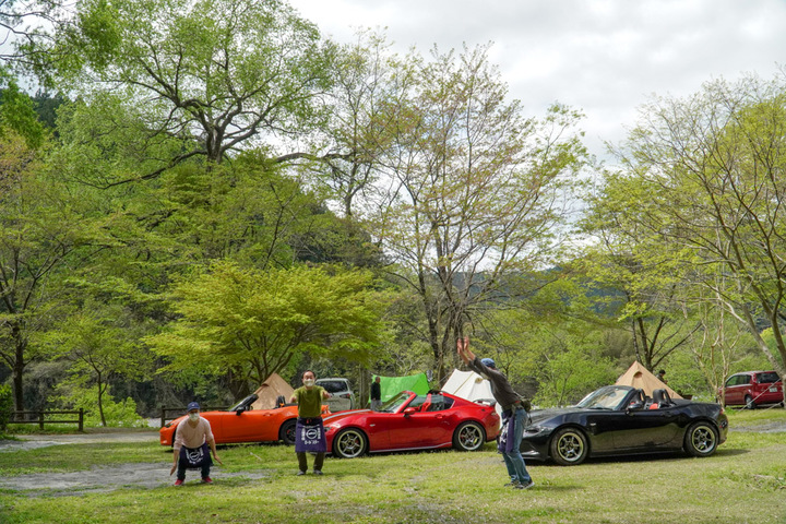 小川の里オートキャンプ場・ロードスターと遊ぶ